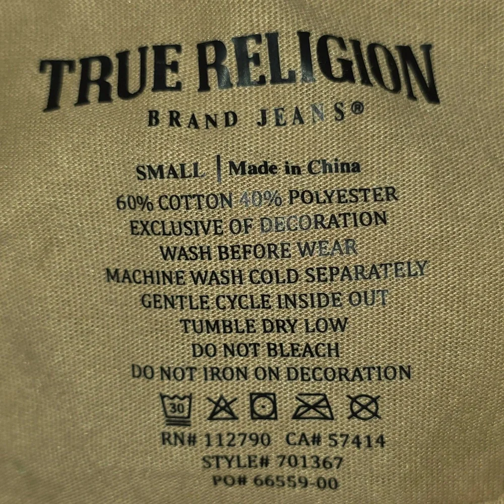 NWT True Religion Men's Circular Hooded Tee Size S Travertine Streetwear Casual